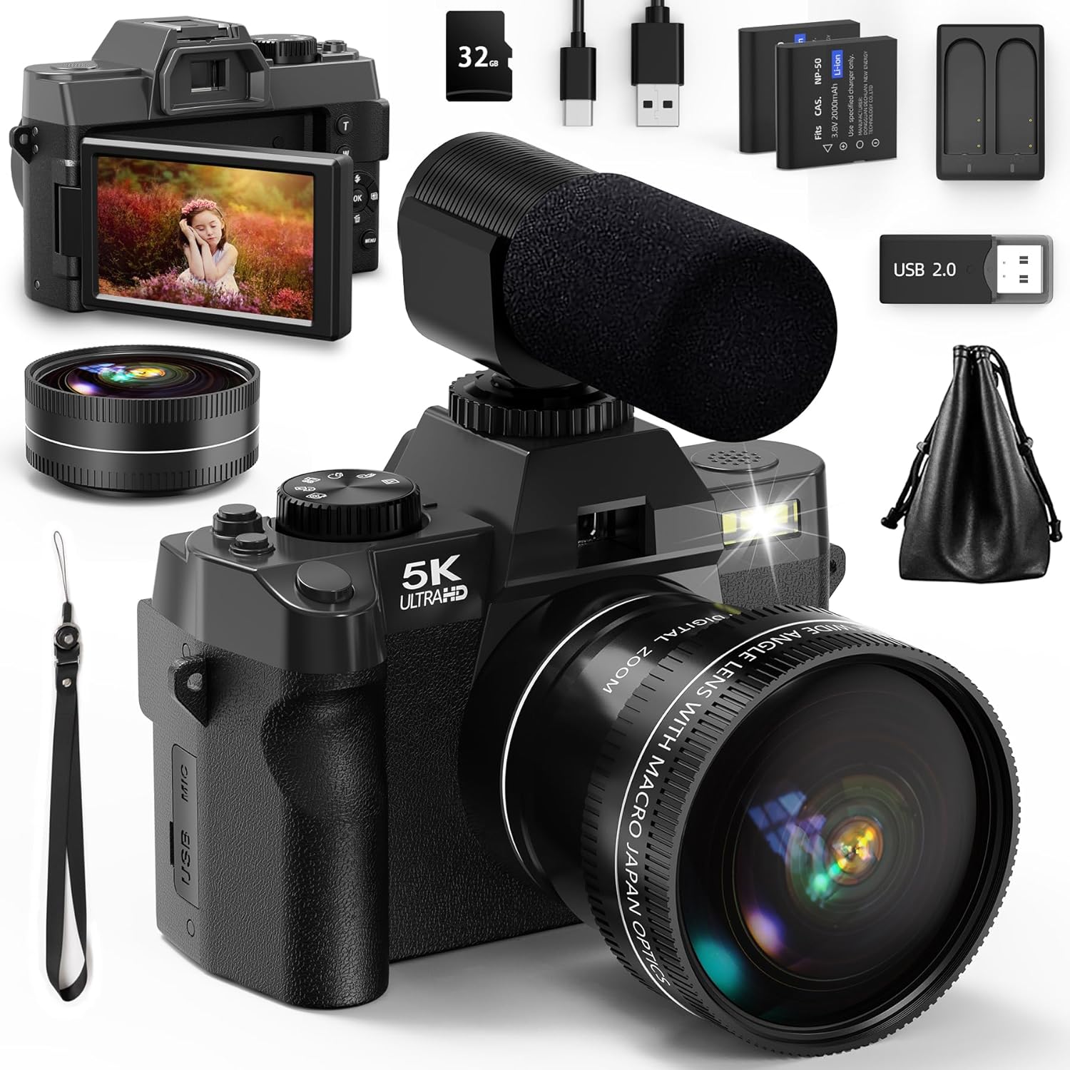 Korean Lifestyle Video - NBD 5K&48MP Digital Camera with 52mm