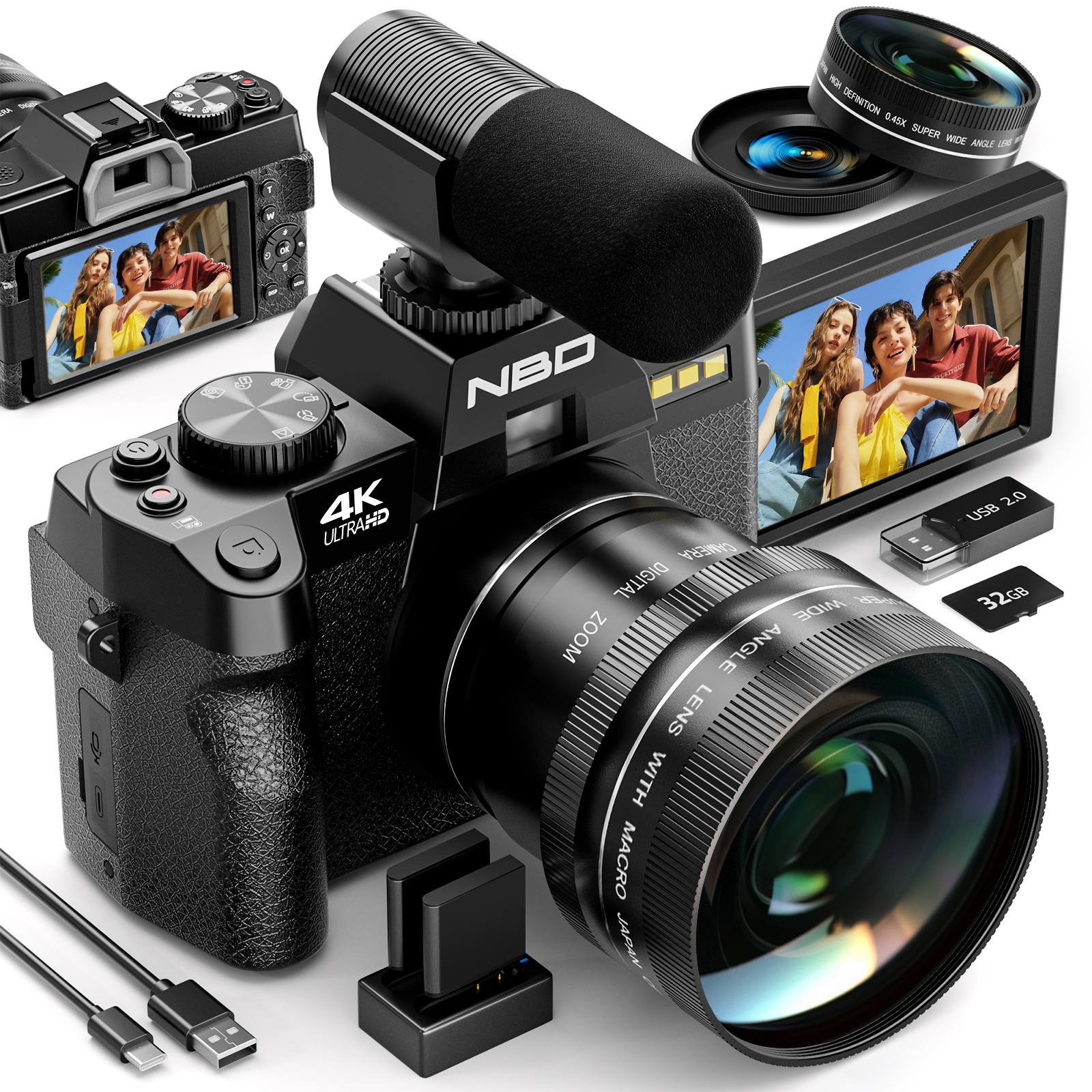 Korean Lifestyle Youtubers - NBD S100F 48MP 4K Digital Camera