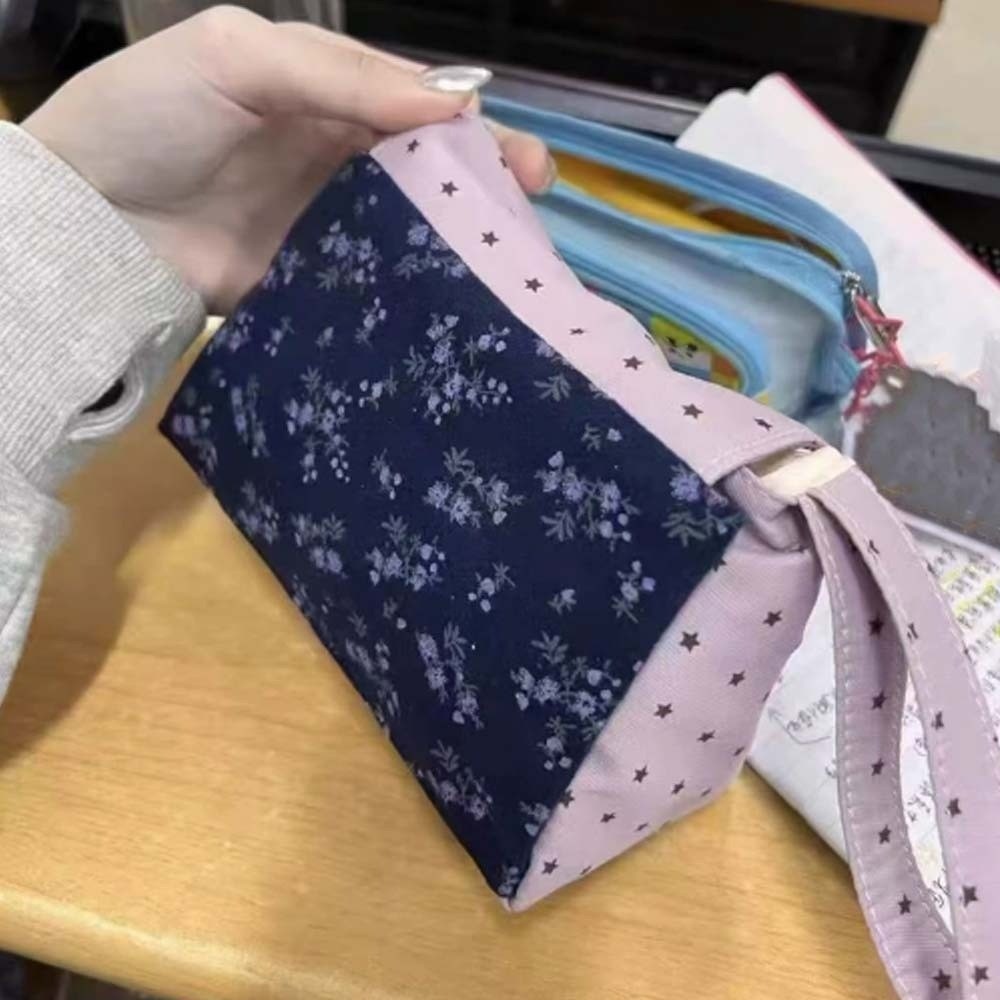Purple Print Floral Makeup Bag – обзор и цена Korean Lifestyle & Kids Boutique