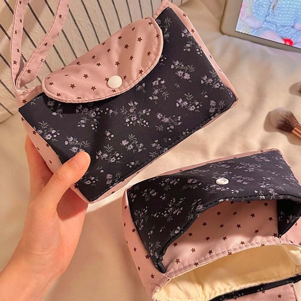 Purple Print Floral Makeup Bag – обзор и цена Korean Lifestyle & Kids Boutique