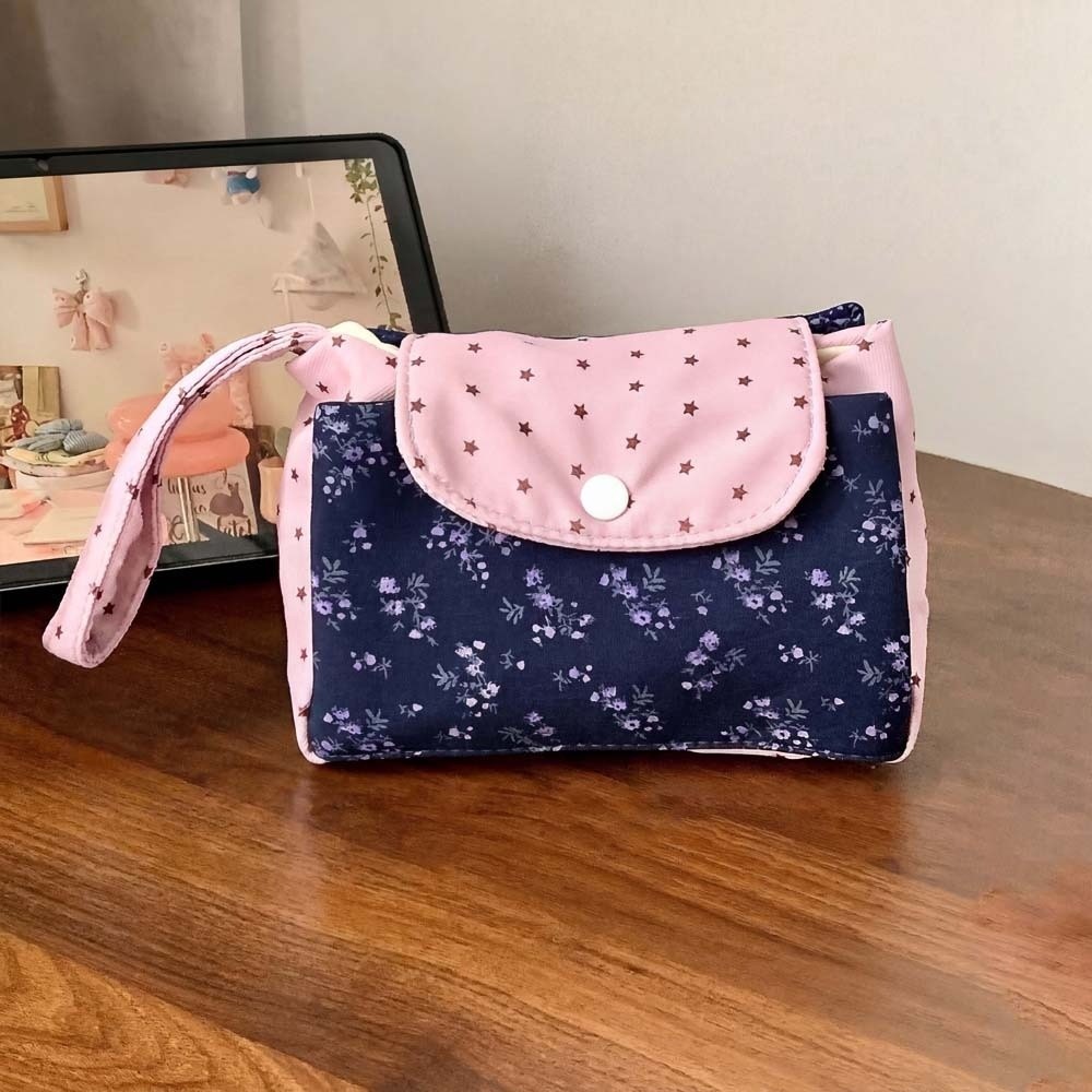 Purple Print Floral Makeup Bag – обзор и цена Korean Lifestyle & Kids Boutique