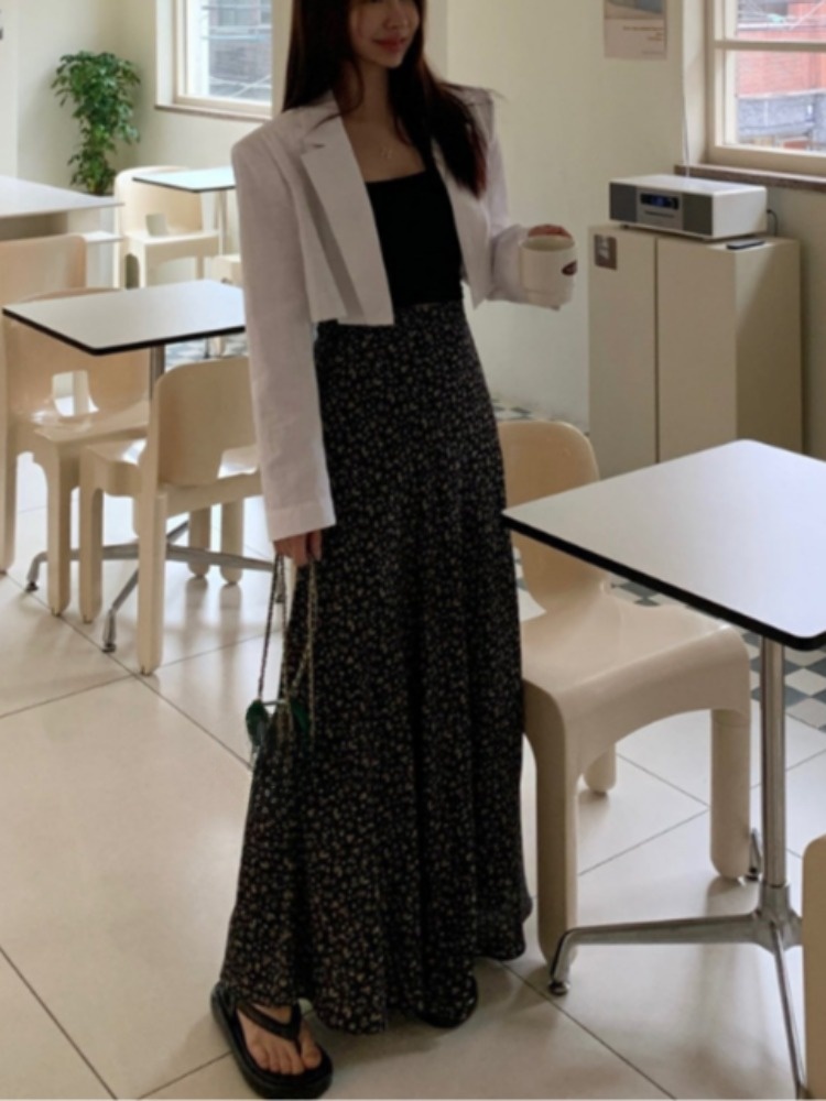 Floral Print Half-length Skirt – обзор и цена Korean Daily Lifestyle
